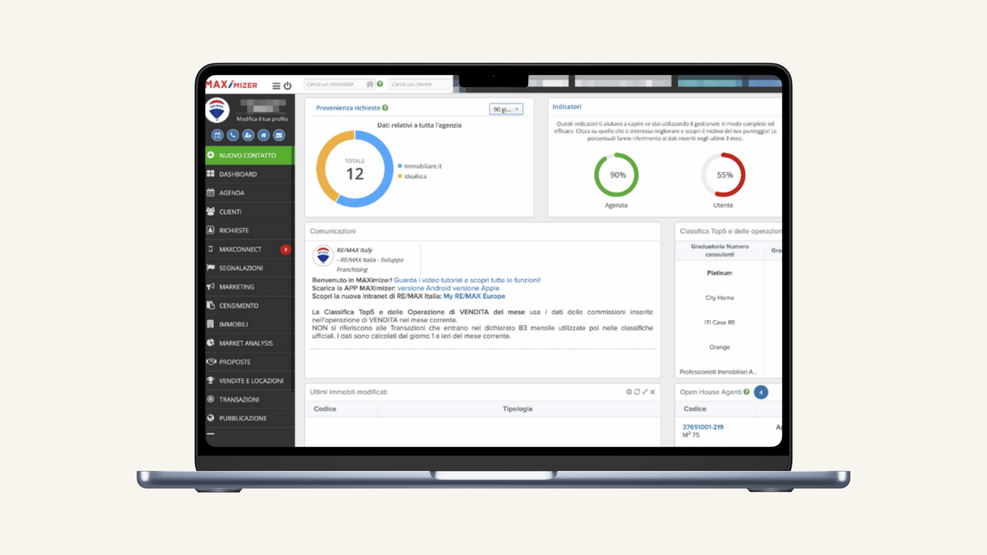 Interfaccia MAXimizer REMAX